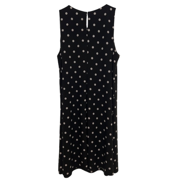 Lauren Ralph Lauren Women's Black and White Polka Dot Midi Dress. Size 10. - Picture 3 of 5